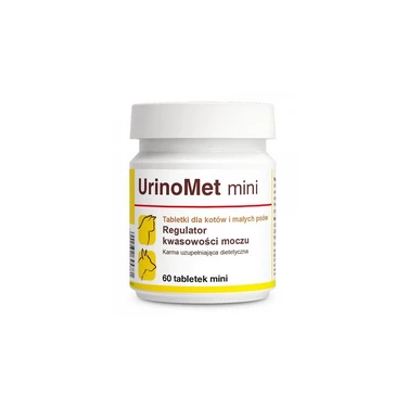 DOLFOS UrinaryMet mini - regulator kwasowości moczu dla kotów i małych psów, 60 tabletek