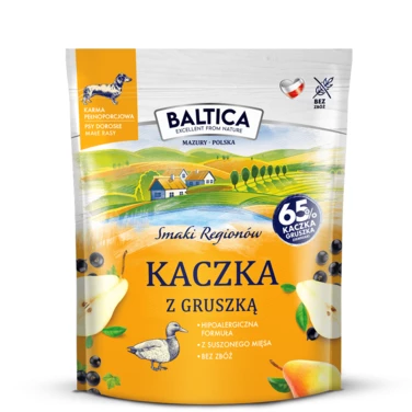 BALTICA Smaki Regionów - sucha karma dla dorosłego psa małej rasy, kaczka z gruszką 1kg