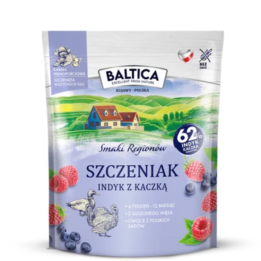 BALTICA Smaki Regionów - sucha karma dla szczeniąt, indyk z kaczką 1kg