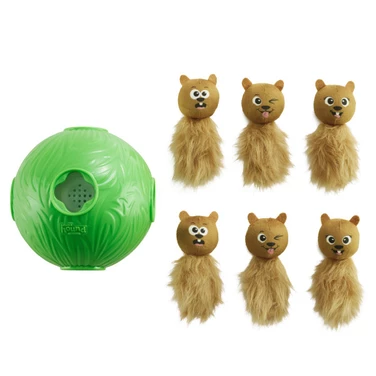 OUTWARD HOUND Nina Ottosson Dog Snuffle Treat Ball - łamigłówka dla psa, piłka wiewiórkami - do zabawy i na smakołyki