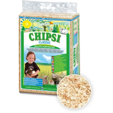 CHIPSI Classic - niepyląca ściółka dla gryzoni z drewna iglastego