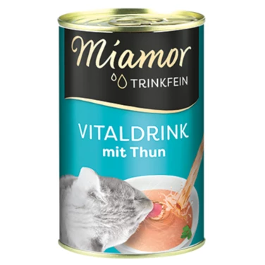 MIAMOR Vitaldrink - zupka dla kota z kawałkami kurczaka i tuńczyka, naturalny skład 135 ml