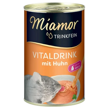 MIAMOR Vitaldrink - zupka dla kota z kawałkami kurczaka, naturalny skład 135 ml
