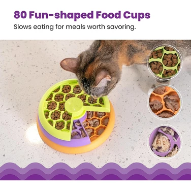 OUTWARD HOUND Nina Ottosson Kitty Lickin' Layers - aktywizujący karmnik na karmę i smakołyki, łamigłówka dla kotów - 3