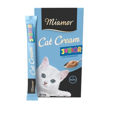 MIAMOR Cat Cream Junior - przysmak dla kociąt w formie kremu z dodatkiem tauryny 6x15 g