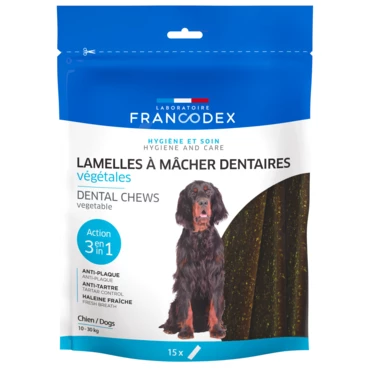 FRANCODEX dental chews - dentystyczne gryzaki dla średnich psów 15 szt, 350g