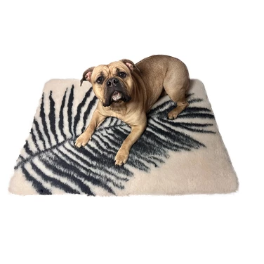ZOLUX Dry Bed - miękkie posłanie izolujące dla psa lub kota z wzorem roślinnym, beżowe - 3
