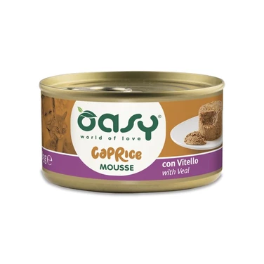 OASY Oasy Caprice Mousse - pełnoporcjowa, mokra karma dla kota, delikatny mus z cielęciną 85g