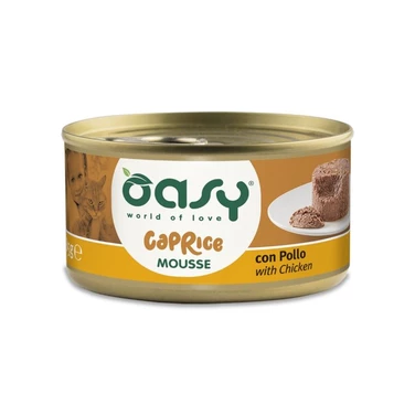 OASY Caprice Mousse - pełnoporcjowa, mokra karma dla kota, delikatny mus z kurczakiem 85g