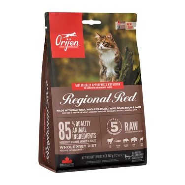 ORIJEN Regional Red Cat - bezzbożowa, sucha karma dla kota z wołowiną, dzikiem i bizonem 340 g