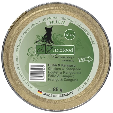 CATZ FINEFOOD Fillets - pełnoporcjowa, mokra karma dla kota, kurczak, kangur w galaretce 85 g - 2