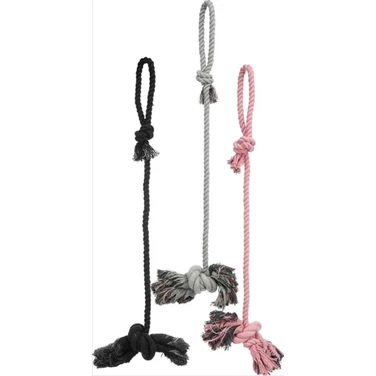 TRIXIE długi sznurkowy szarpak dla psa z rączką i frędzlami, 70 cm - 4