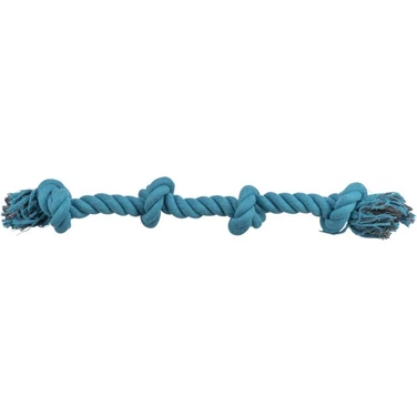 TRIXIE gruby i wytrzymały, bawełniany sznur dla psa z 4 węzłami, 54 cm
