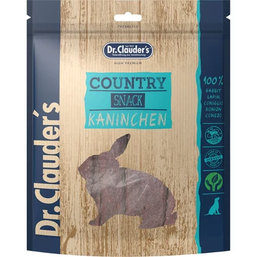 DR. CLAUDER'S Country Snack - mięsne smakołyki dla psów dorosłych i szczeniąt, grube paski z królika 170g