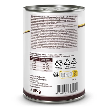 WOLFSBLUT VetLine Gastrointestinal - bezzbożowa, mokra karma dla psów z chorobami układu pokarmowego, kaczka 395g - 2