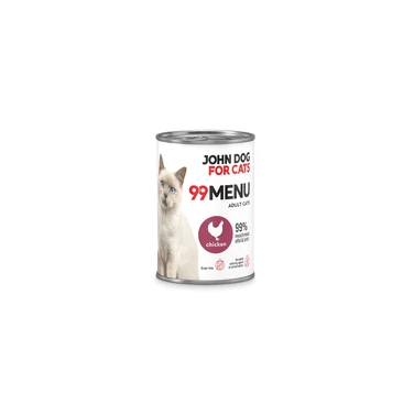 JOHN DOG for cats 99 MENU - mięsna, mokra karma dla kota dorosłego, kurczak - 2