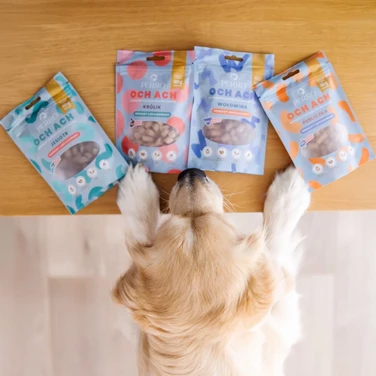 PERRO Och i Ach Jesiotr - liofilizowane smakołyki, treningówki dla psa z jesiotra 40g - 5