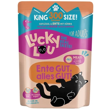 Lucky Lou Lifestage Adult - wysokomięsna, mokra karma dla dorosłych kotów, drób z kaczką - 3