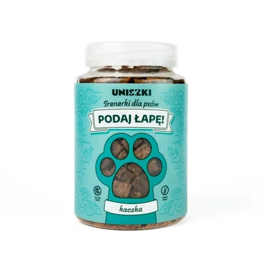 UNISZKI Podaj Łapę - mięsne trenerki dla psów w wygodnym słoiczki, kaczka 150g - 2