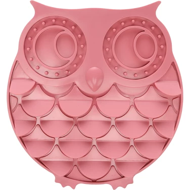 FLAMINGO Lick Pad Sowa - mata do wylizywania pokarmu dla psa, z pomysłowymi zakładkami i przyssawkami, turkusowa - 2