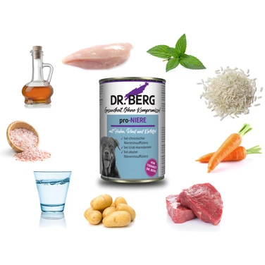 DR.BERG Pro-Niere - mokra karma dla psów z chorobami nerek 400g - 2