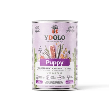 YDOLO Healthy&Pure Puppy - wysokomięsna, mokra karma dla szczeniaka, z mięsa wieprzowego Iberico i ryby 400g