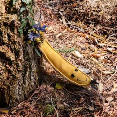 GREEN&WILD'S Barry the Banana - bardzo wytrzymała zabawka dla psa z naturalnej skóry i juty 21cm - 4