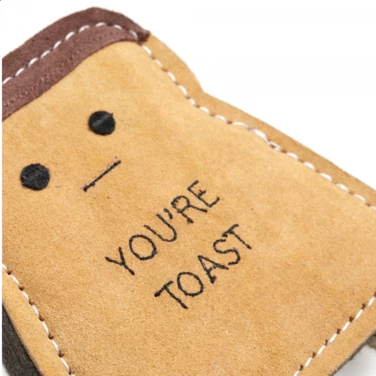 GREEN&WILD'S You're Toast  - bardzo wytrzymała zabawka dla psa z naturalnej skóry i juty 19cm - 4