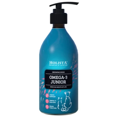 HOLISTA Omega3 Junior - olej dla szczeniąt i psów rosnących z ryb morskich z wysoką zawartością Omega 3
