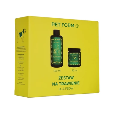 PET FORM LABS Zestaw na trawienie dla psów - olej na zdrówko i proszek poprawiający trawienie 150ml+90ml - 2